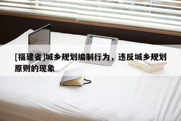 [福建省]城鄉規劃編制行為，違反城鄉規劃原則的現象