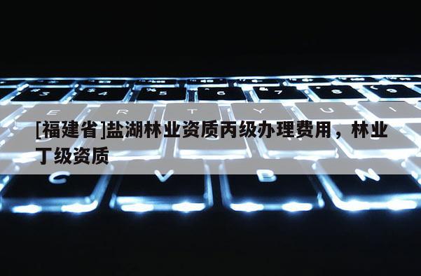 [福建省]鹽湖林業資質丙級辦理費用，林業丁級資質