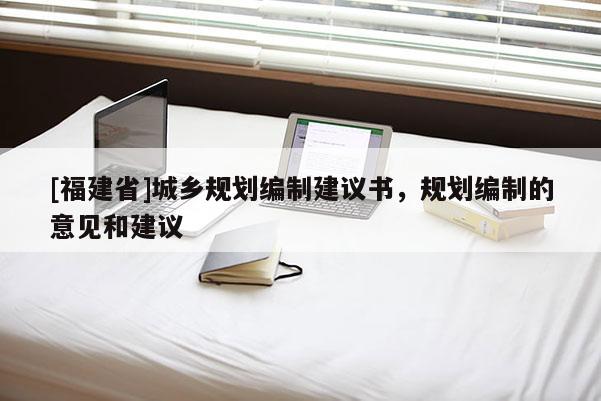 [福建省]城鄉規劃編制建議書，規劃編制的意見和建議