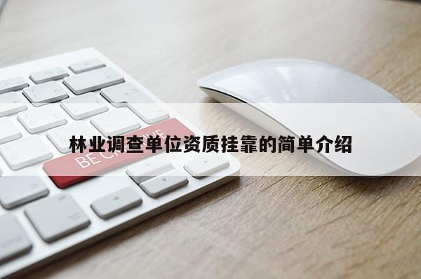 林業(yè)調(diào)查單位資質(zhì)掛靠的簡單介紹