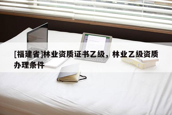 [福建省]林業(yè)資質(zhì)證書乙級，林業(yè)乙級資質(zhì)辦理條件