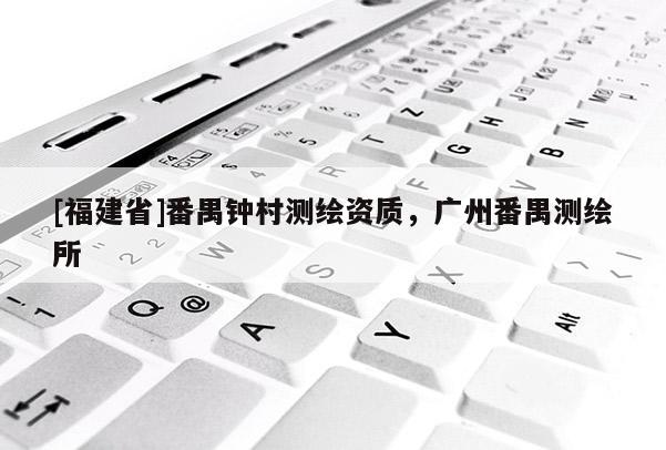 [福建省]番禺鐘村測繪資質，廣州番禺測繪所